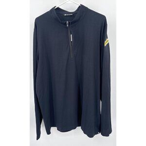 Travis Mathew Pullover Mens‎ XXL Black Crestview 1/4 Zip Golf Schweppes